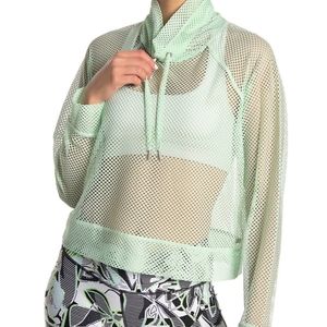 DKNY Mesh Funnel Collar Pullover